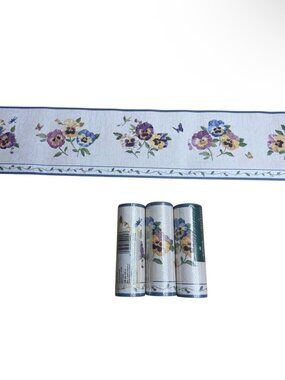 Hallmark Imperial Vintage Wallpaper Border Pansy Floral Cottage Core 3 Rolls NEW